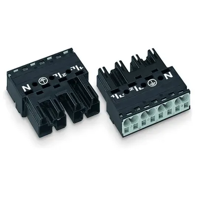 Plug; 4-pole; Cod. A; 4,00 mm²; white