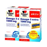 DOPPELHERZ Omega 3 Extra 120+60cps cadou