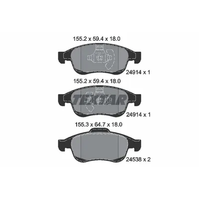 Set placute frana, frana disc TEXTAR 2491401