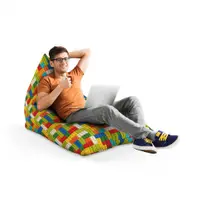 Fotoliu Puf Bean Bag tip Lounge Lego tetris verde
