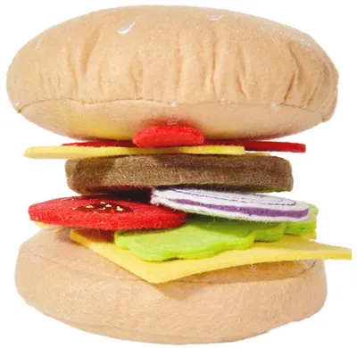Set de joaca Classic World - Hamburger din material textil