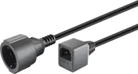 Cablu prelungitor pentru UPS C14 la Schuko 0.2m siguranta 10A, Goobay 51476