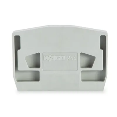 End plate; for terminal blocks with snap-in mounting foot; 4 mm thick; gray