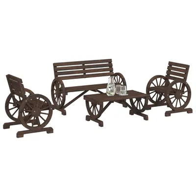 Gossi set mobilier de gradina, 4 piese, lemn masiv de brad