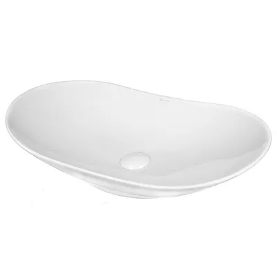 Lavoar pe blat alb lucios 64 cm, oval, Fluminia my Pleasure