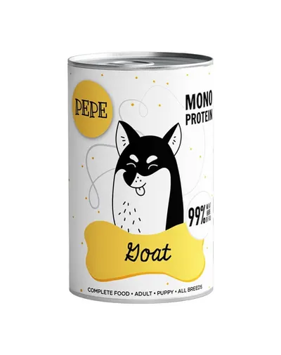 PAKA ZWIERZAKA PEPE Hrană umedă monoproteică cu carne de capră 99% 800 g
