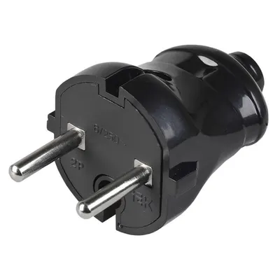 VPp20-02-ST Priza dismountable direct without grounding contact 6A Negru
