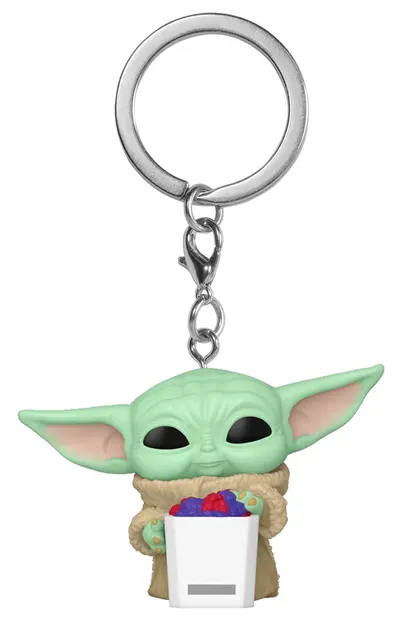 Breloc Funko Pocket POP! Star Wars: The Mandalorian - Grogu (with Snack)