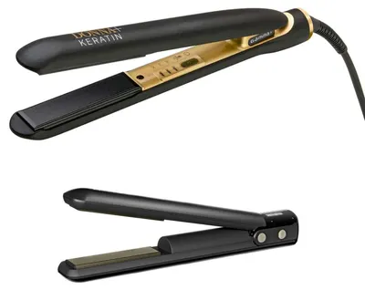 Set de plăci de îndreptat părul Gamma+ - Donna+ Keratin & Xceed Cordless, 240°C, ceramice, negru/auriu