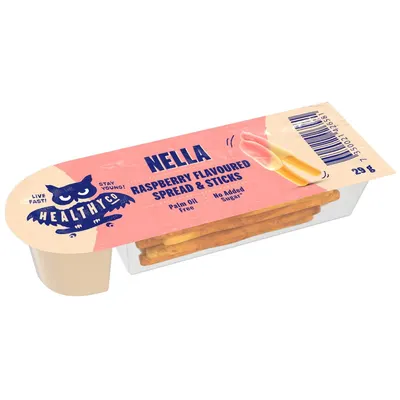 Sticks-uri si Crema de Ciocolata Alba cu Aroma de Zmeura si Stevie fara Zahar Adaugat 29g