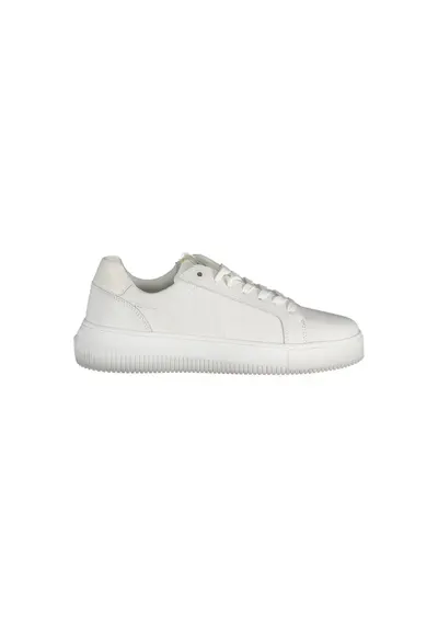 Pantofi sport dama - 50% Poliester - 50% Piele naturala - Alb - YW0YW01202F - Alb