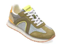 Pantofi sport GRYXX verzi , 24294, din material textil si piele naturala