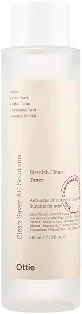 Ottie Blemish Clean Toner iluminant pentru uniformizarea tenului, 210 ml