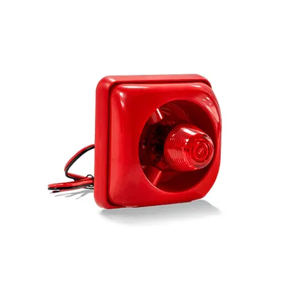 Lumina de semnalizare cu buzzer Motorline MPESB-24V, 24 VDC, LED, rosu
