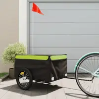 Gossi remorca pentru biciclete, negru si verde, 45 kg, fier