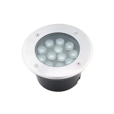 Spot pardoseala din inox LED 9W lumina calda