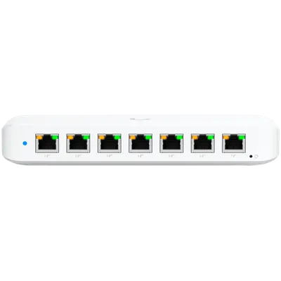 Ubiquiti USW-Ultra-60W Layer 2, 8-port GbE PoE switch: 7x GbE PoE+ output ports, GbE port with optional PoE++ input