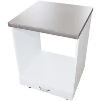 Corp pentru cuptor incorporabil cu sertar Zebra, Alb/MDF Alb mat, cu blat beton, 60 x 85 x 60 cm