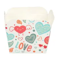 Cutie mică pătrată deschisă cu design - model 1 love (set 100 buc) - Default Title