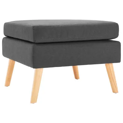 vidaXL Taburet, gri închis, material textil