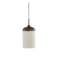Lustră maro închis cu abajur textil ø 22 cm Dania – Light & Living