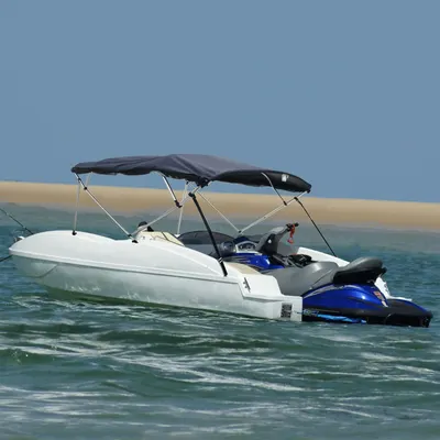 Gossi parasolar bimini 4 arcuri pereti din plasa 243x(170-182)x137 cm