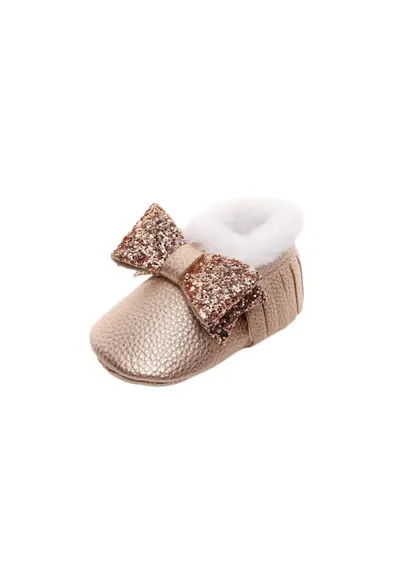 Pantofi Model Shine - Imblaniti - Piele ecologica - Fete - Auriu