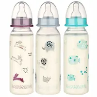Biberon PP cu inel fosforescent Noapte buna, tetina M, 47011, Baby Nova | 240 ml
