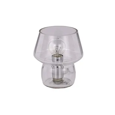 Veioza Zeno Small Trans 1 bec, dulie E14, D:120mm, H:140mm, Transparent