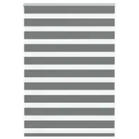 vidaXL Jaluzea tip zebra gri închis lățime țesătură 105,9 cm poliester