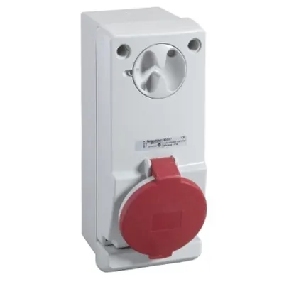 Priza interblocata Unika, 32 A, 3P + E, 380, 415 V AC, IP44, pt perete