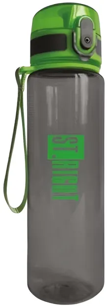 Sticlă pentru apă St. Right - Negru și verde, 500 ml