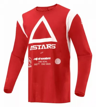 Tricou atv cross Alpinestars Techdura, culoare rosu alb, marime L