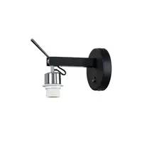 Corp iluminat de perete, aplica, lumini Fenda perete E27, negru lumina interioara de perete montat pe suprafete plane, in negru, fara umbra,