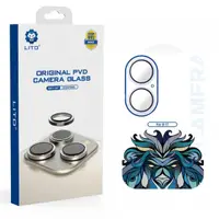 Folie de protectie Camera Spate Lito Titanium AR pentru Apple iPhone 17, Sticla Securizata, Bleu