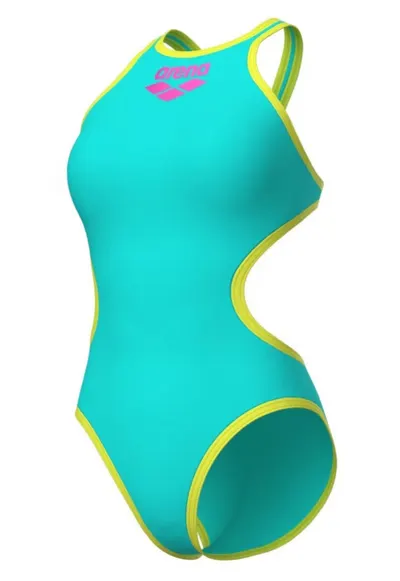 Costum baie dama One Biglogo - Turcoaz/Verde lime
