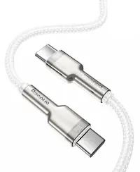 Cablu Baseus - Cafule, USB-C/USB-C, 2 m, alb