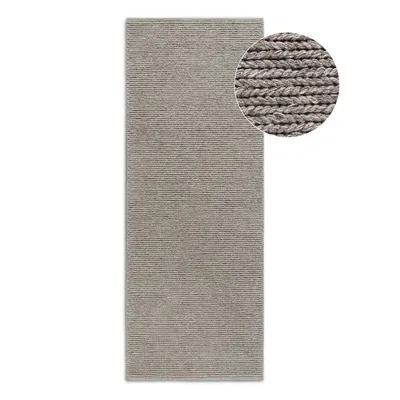 Covor tip traversă maro deschis țesut manual din lână 80x200 cm Francois – Villeroy&Boch