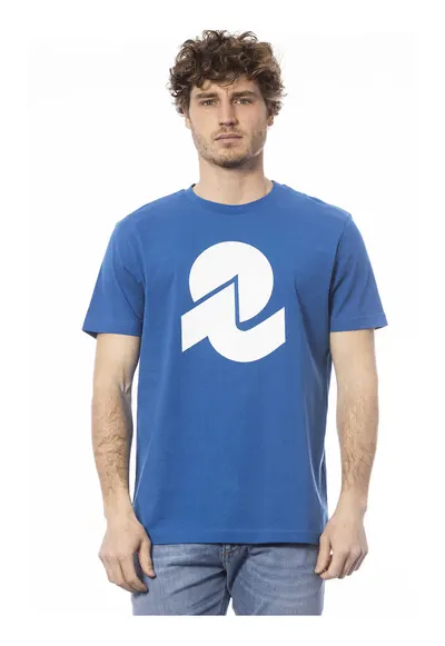 Tricou de bumbac cu imprimeu logo - Albastru royal