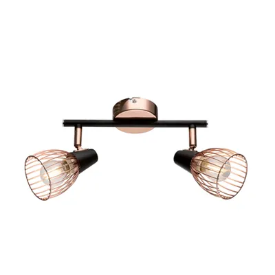 Lustra 2xe14 Ambix Negru/cupru