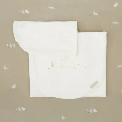 Set de cearșafuri pentru cărucior Bimbidreams - Bunny, 3 piese, 40 x 80 cm, Green Moss