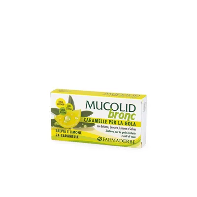 Caramele Mucolid cu Lamaie, 24 Bucati, Farmaderbe