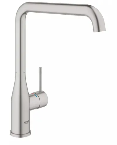 Baterie bucatarie Grohe Accent 30423DC0, inalta, tip L, monocomanda, Otel satinat