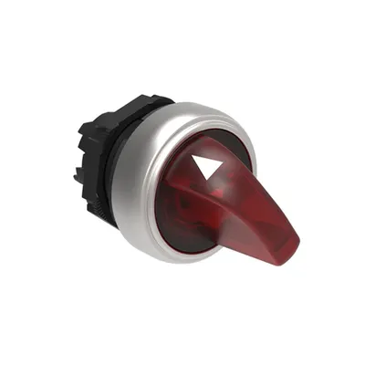 Selector luminos Ø22MM PLATINUM SERIES, 2 Pozitii, 0 - 1. RED