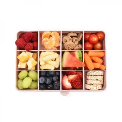 Cutie snack cu 12 compartimente Melii roz