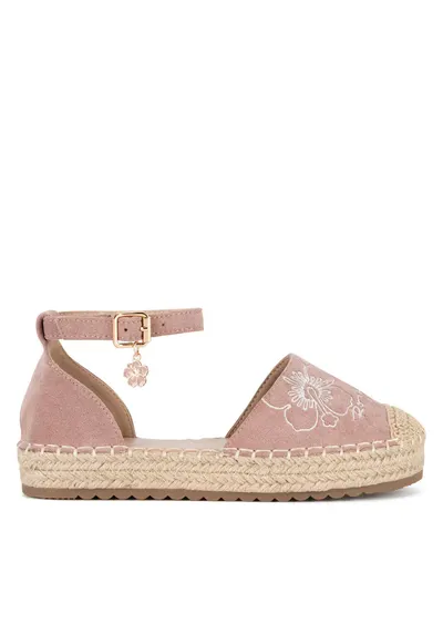 Espadrile copii - roz - din tesatura textila