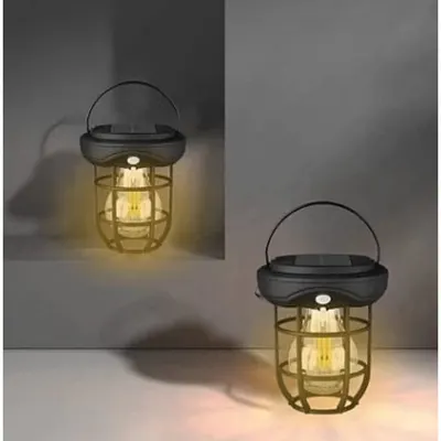 Set 2 x Felinar solar cu lumina calda
