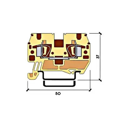 Clemă de nul, conex. elastică, HMM.2, albastru, 0,2-2,5 mm²