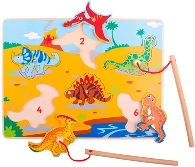 Puzzle magnetic Bigjigs - Dinozaurii