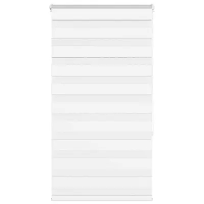 vidaXL Jaluzea tip zebra alb lățime țesătură 75,9 cm poliester